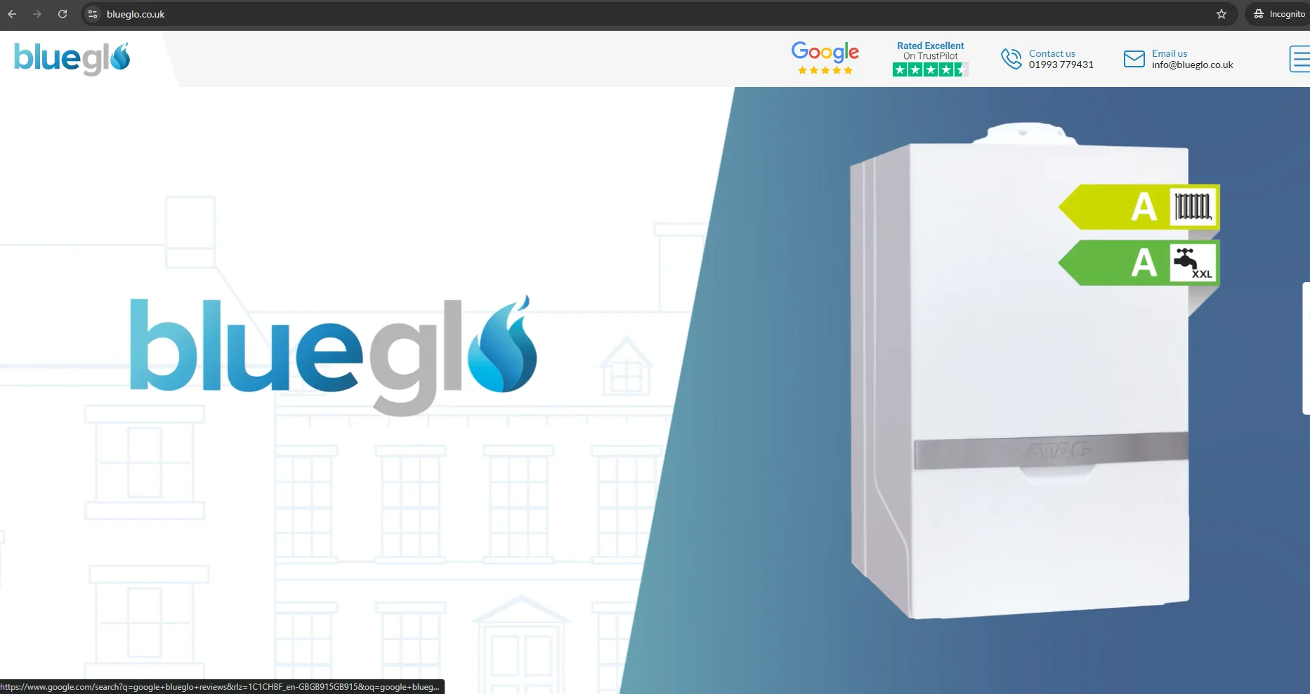 Google review plugin showing 5 stars in website header
