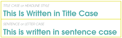An example of the difference between a sentence written in title case & sentence case