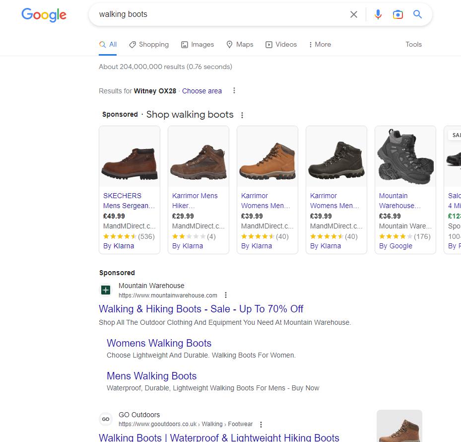 walking boots google search