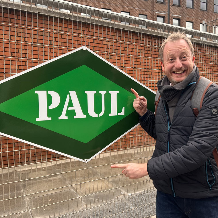 paul with sign