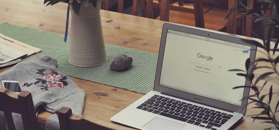laptop with google