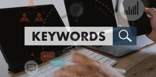 Keywords on laptop