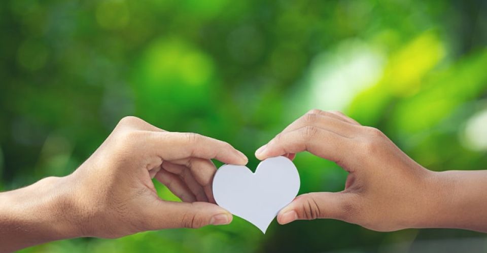 2 People holding a heart